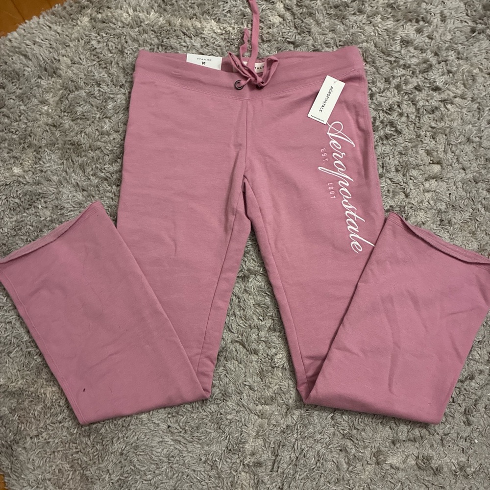 Aeropostale Pink Iconic Flare leggings